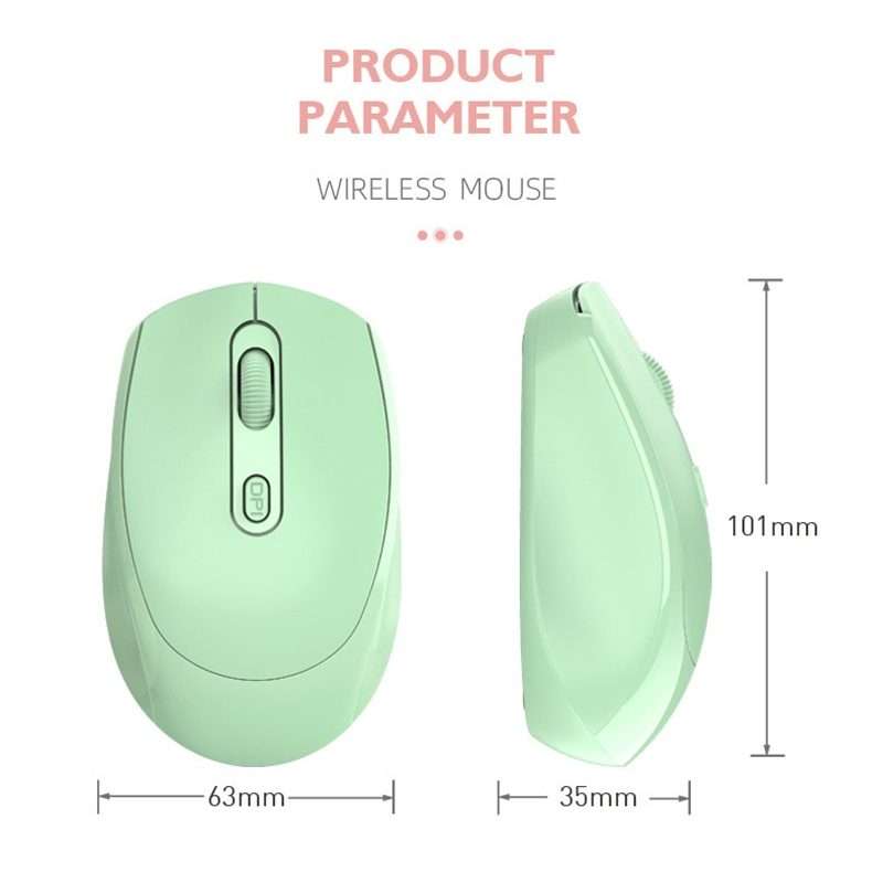 M107 4-buttons 1600 DPI 2.4GHz Wireless Mouse, Battery Version (Blue)
