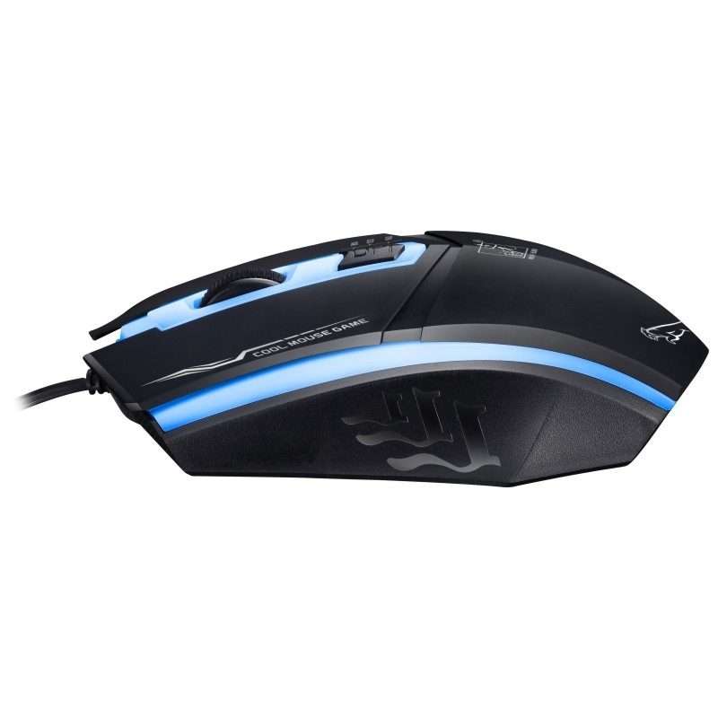 Chasing Leopard 199 USB 1600DPI Three-speed Adjustable LED Backlight Wired Optical Gam ... (Black)