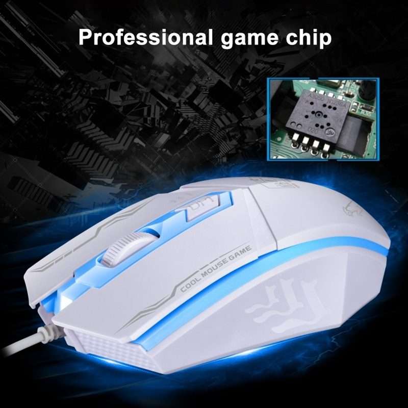 Chasing Leopard 199 USB 1600DPI Three-speed Adjustable LED Backlight Wired Optical Gam ... (Black)