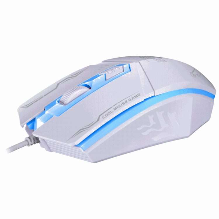 Chasing Leopard 199 USB 1600DPI Three-speed Adjustable LED Backlight Wired Optical Gam ... (White)