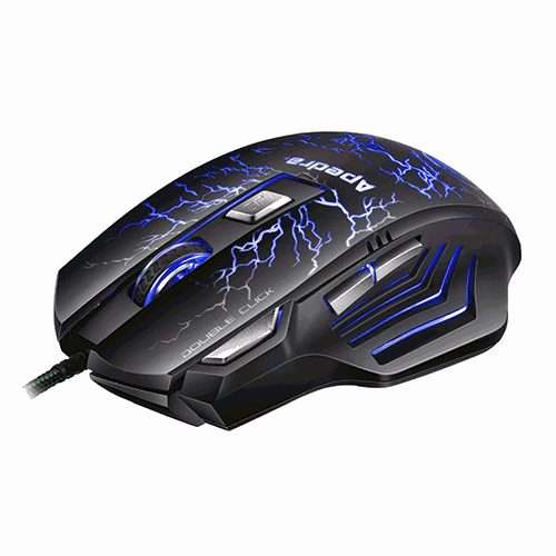 Apedra iMICE A7 High Precision Gaming Mouse LED four color controlled breathing light ... (Black)