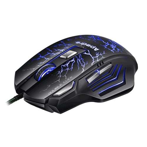 Apedra iMICE A7 High Precision Gaming Mouse LED four color controlled breathing light ... (Black)