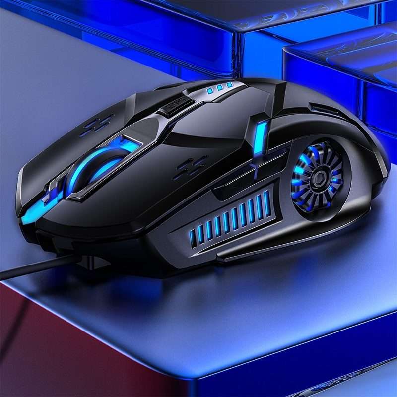 YINDIAO G5 3200DPI 4-modes Adjustable 6-keys RGB Light Silent Wired Gaming Mouse (Black)