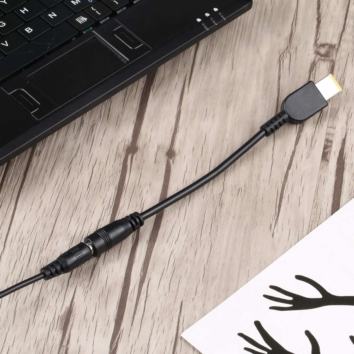 5.5mm x 2.1mm to Big Square USB Power Converter Cable for Lenovo Thinkpad/ThinkBook/Xiaoxin