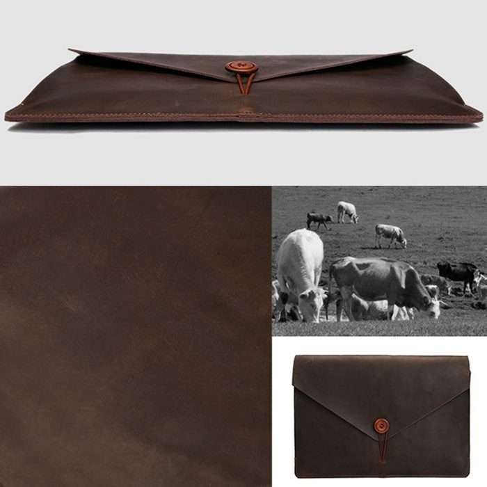 Universal Genuine Leather Business Laptop Tablet Bag