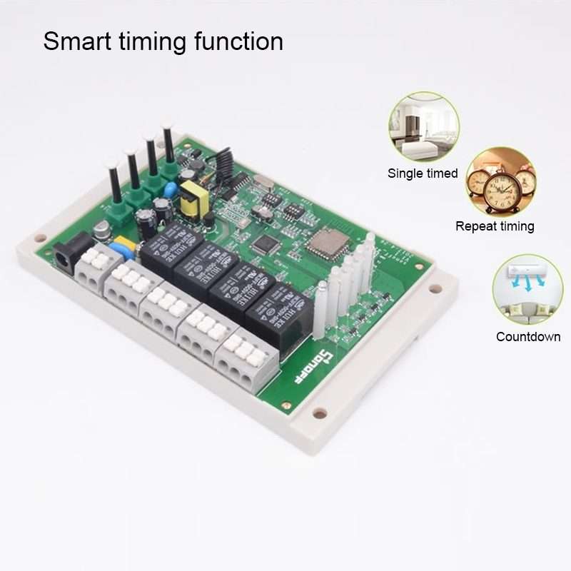 Sonoff 4CH Pro 433MHz Remote Control + WiFi Smart Timer Switch, Interlock / Self-locking, 3 Workin