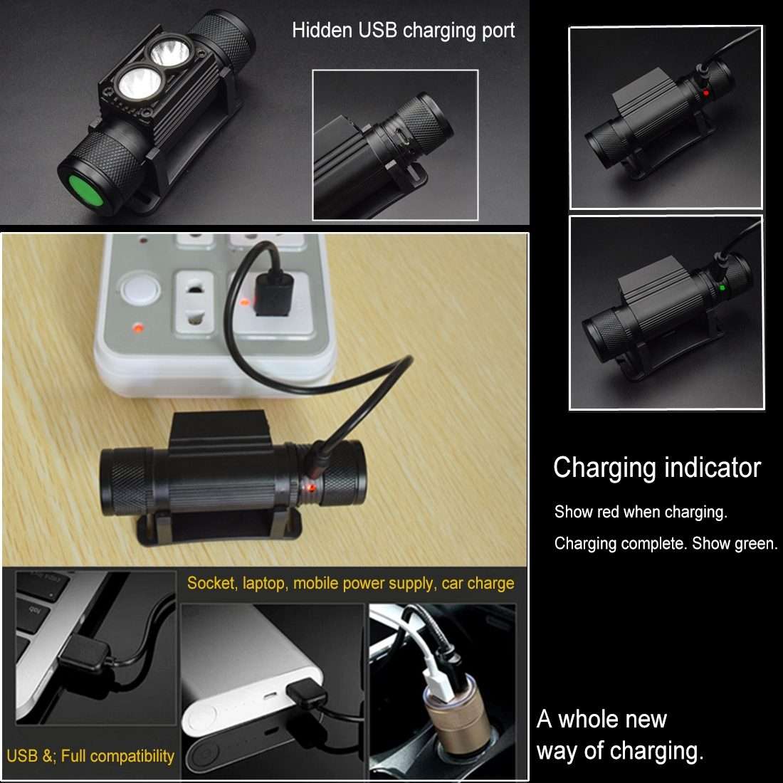 D25 10W 2 x XML-2 IPX6 Waterproof Headband Light