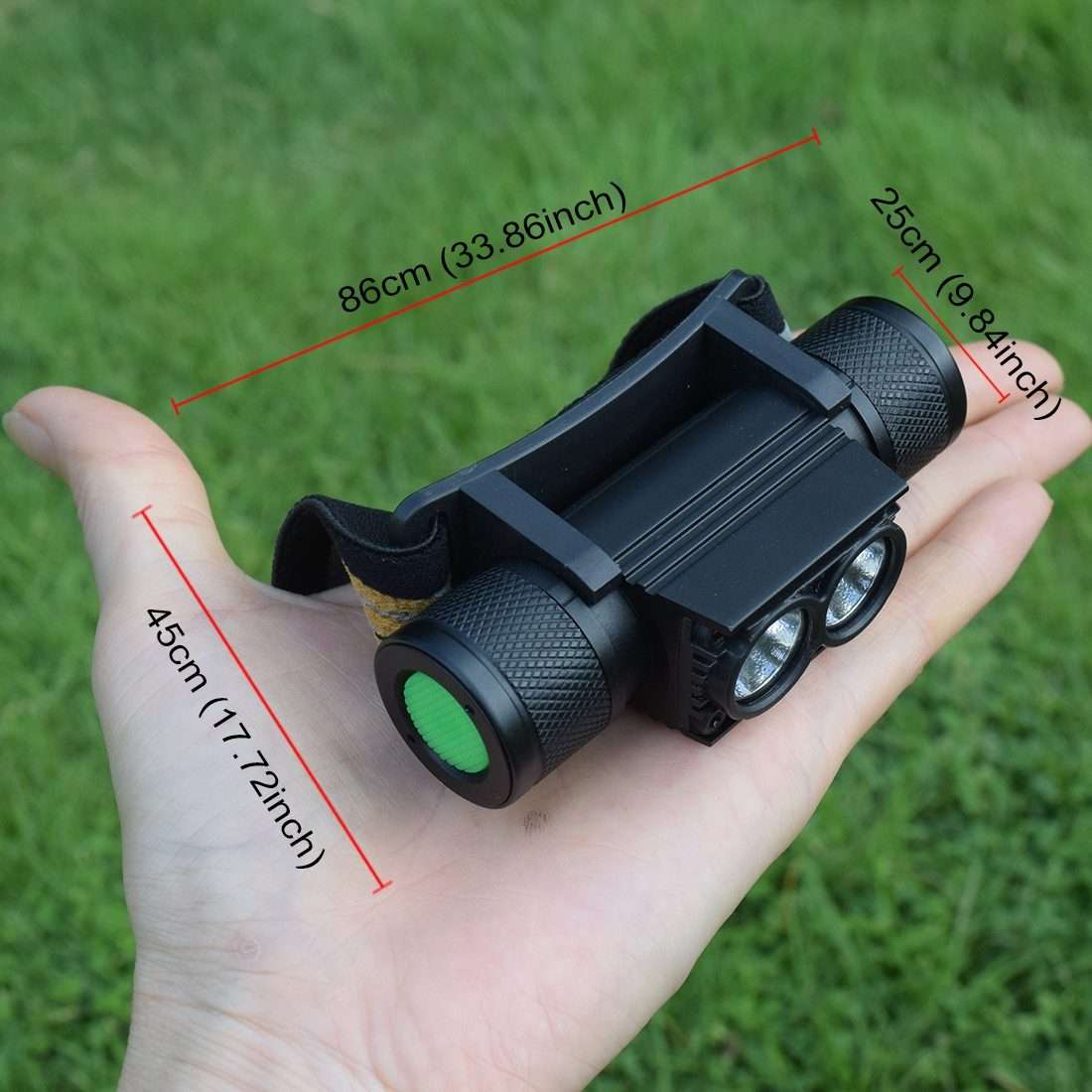 D25 10W 2 x XML-2 IPX6 Waterproof Headband Light