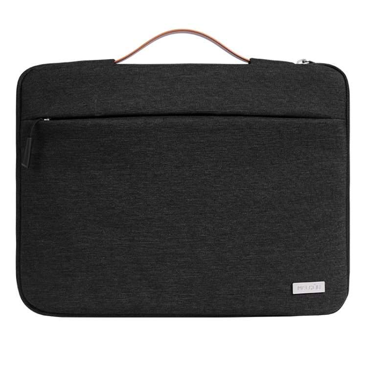 For 14 inch Laptop Zipper Waterproof Handheld Sleeve Bag (Black)