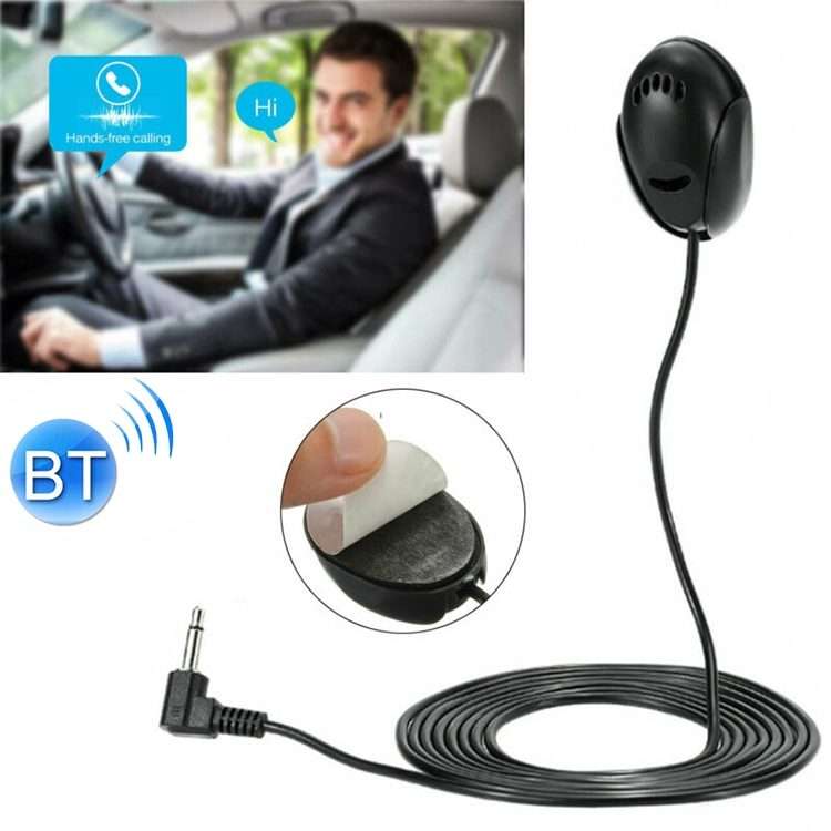 ZJ010MR Mono 2.5mm Angle Head Plug Car Navigation GPS Speaker External Paste Bluetooth Microphone,