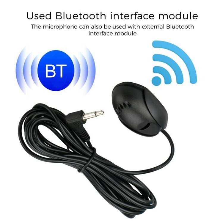ZJ010MR Mono 3.5mm Angle Head Plug Car Navigation GPS Speaker External Paste Bluetooth Microphone,