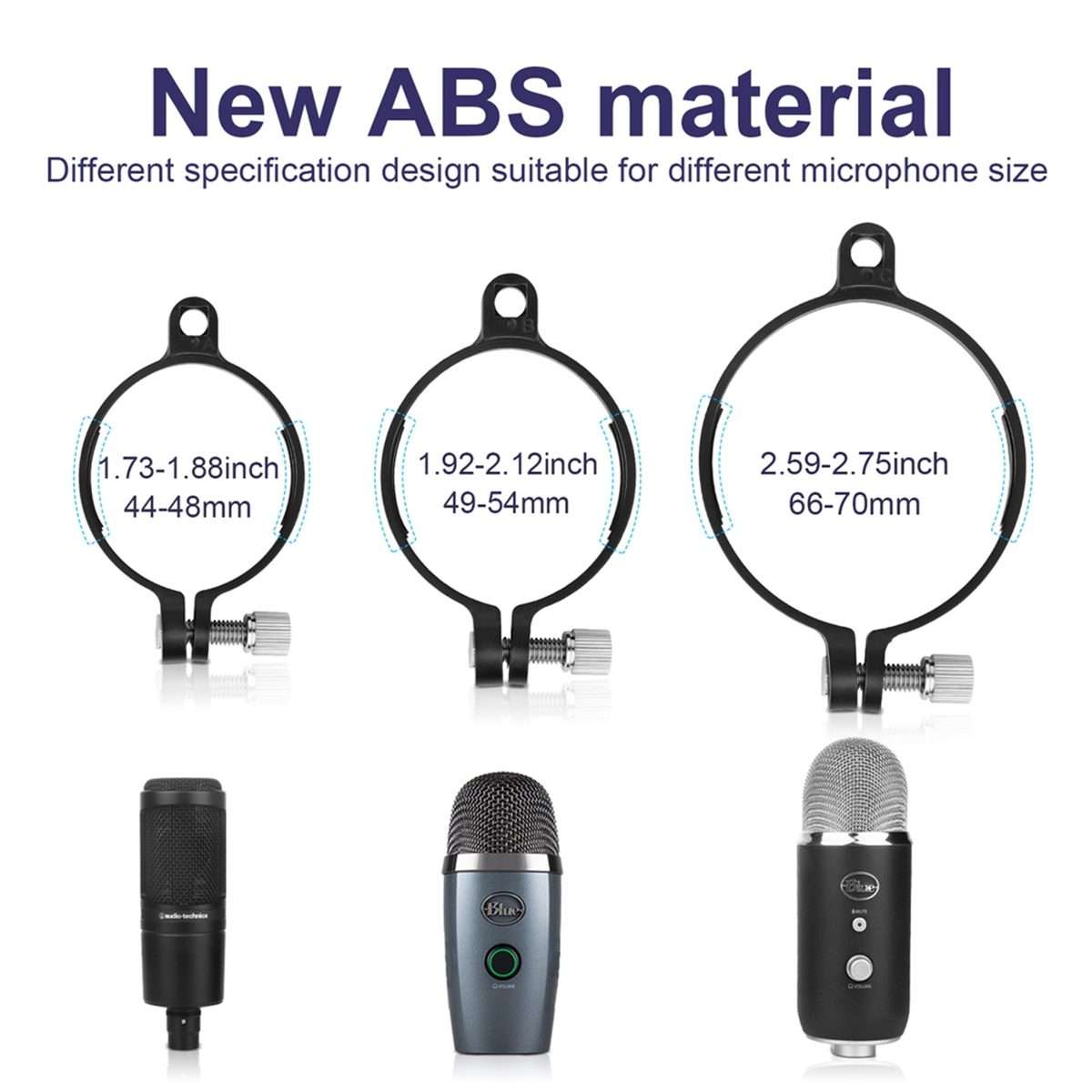 TEYUN PS-4x3 Condenser Microphone U-shaped Blowout Cover Desktop Bracket Audio Accesso ... (Black)