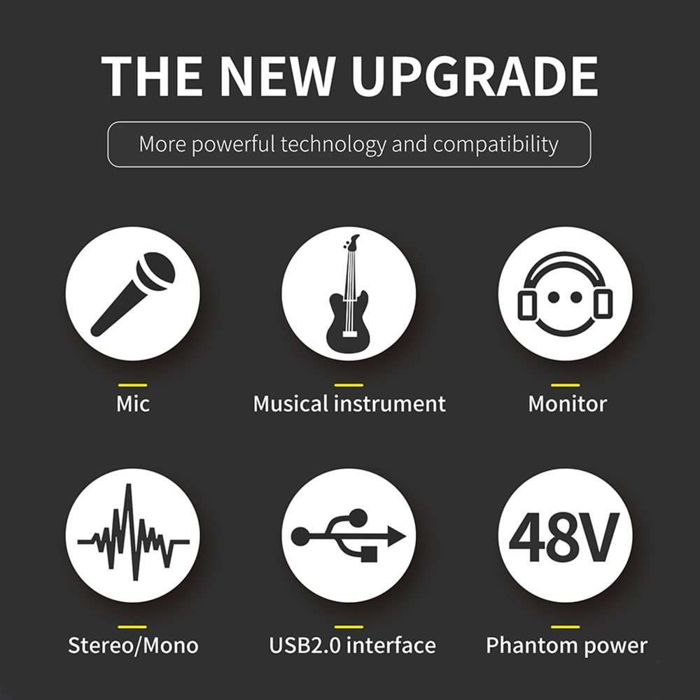 XTUGA E22 Audio Interface Professional Sound Card