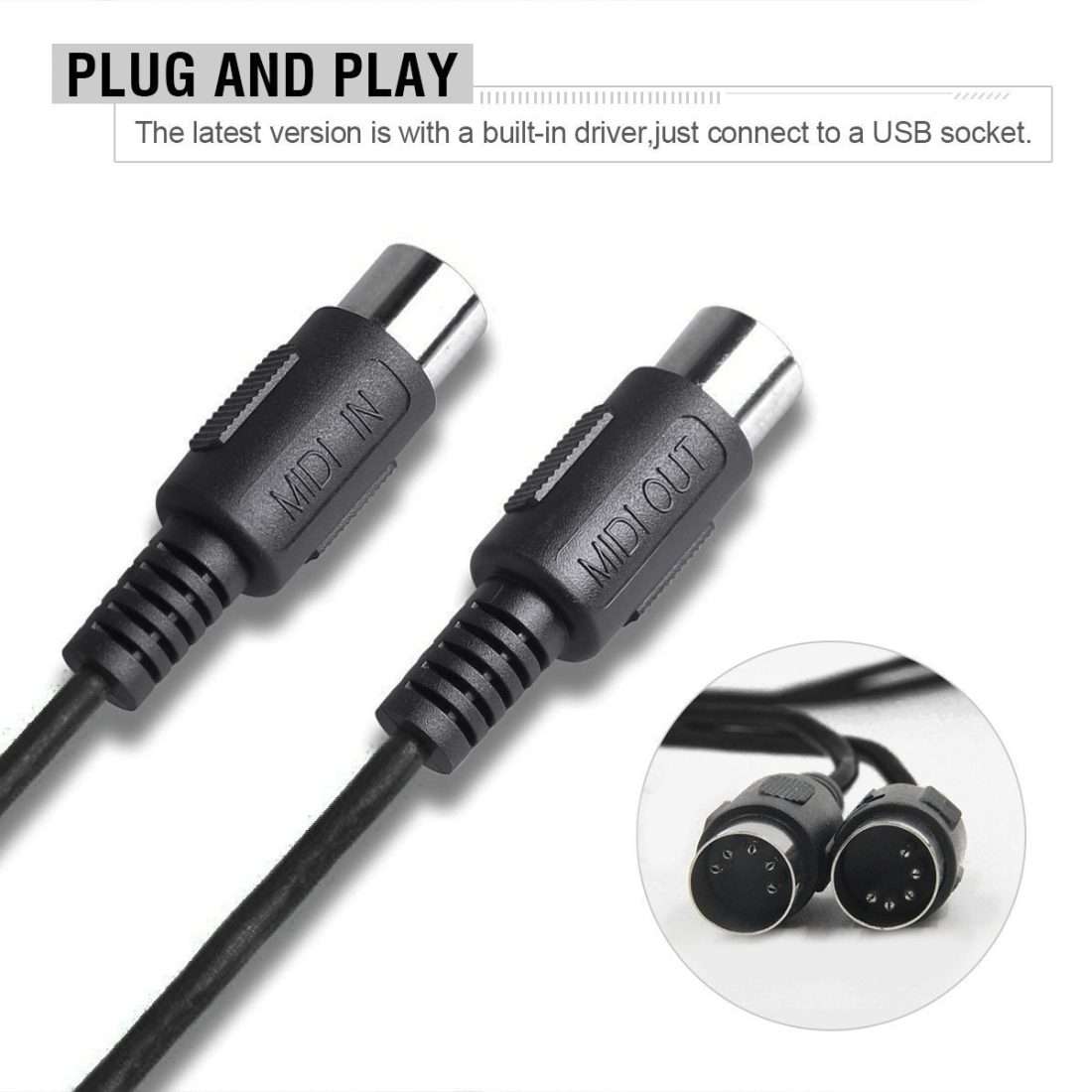 WERSI UM-18 USB MIDI Cable MidiPort Midi Cable Electric Piano Electronic Drum Music Edit ... (Red)
