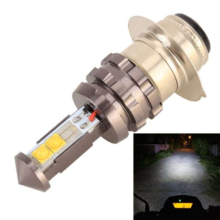 PX15D DC12V 5W 350LM 6000K Universal Motocycle Working Light Headlight with 4 3535 Lamp Beads