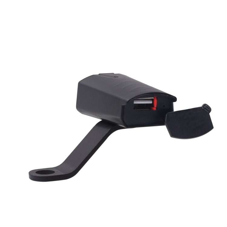 Motorcycle Waterproof DC 8-32V 5V / 1.2A Rearview Mirror USB Phone Charger Adapter, with Indicator