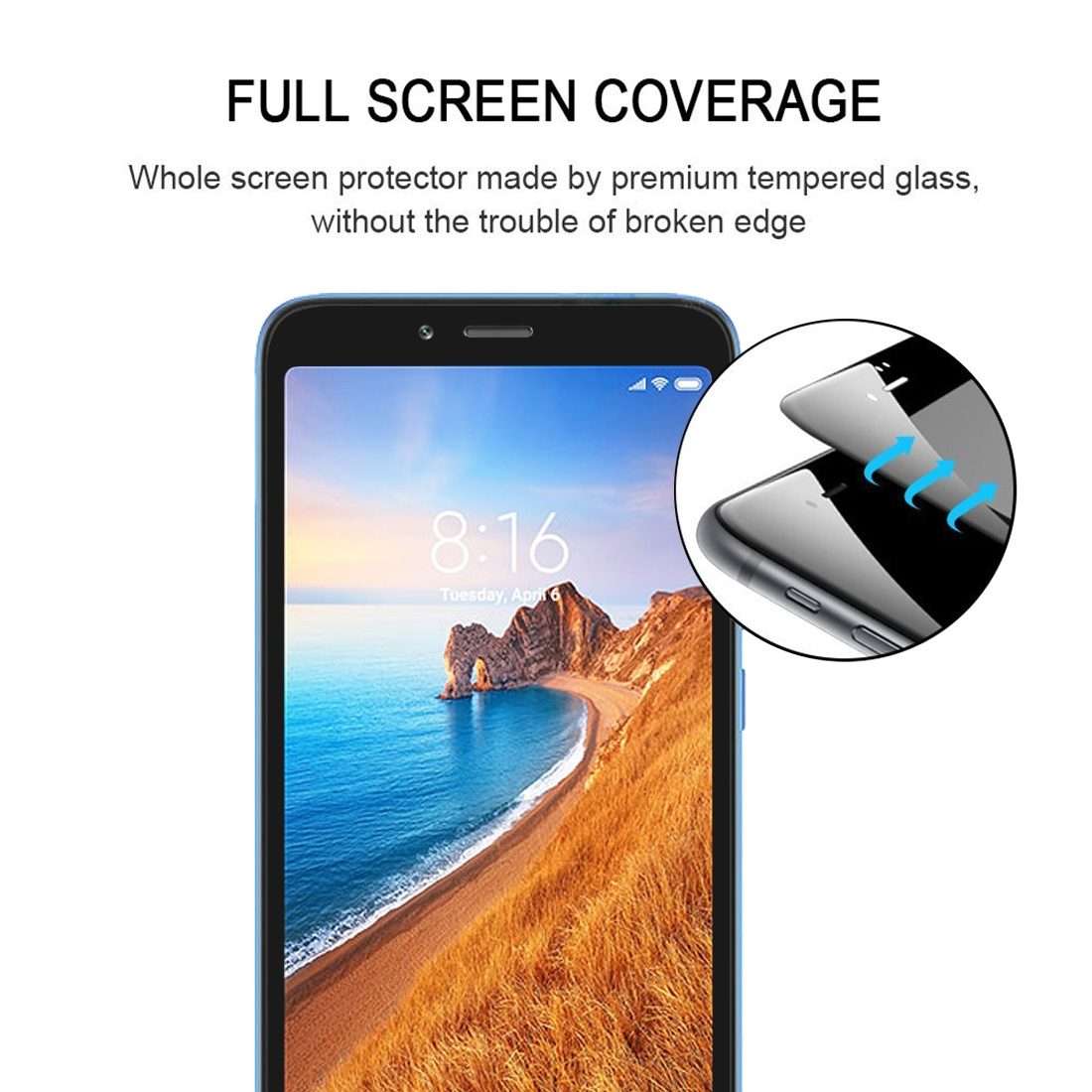 25 PCS Full Glue Full Cover Screen Protector Tempered Glas ... for Xiaomi Redmi 6 Pro / MI A2 lite