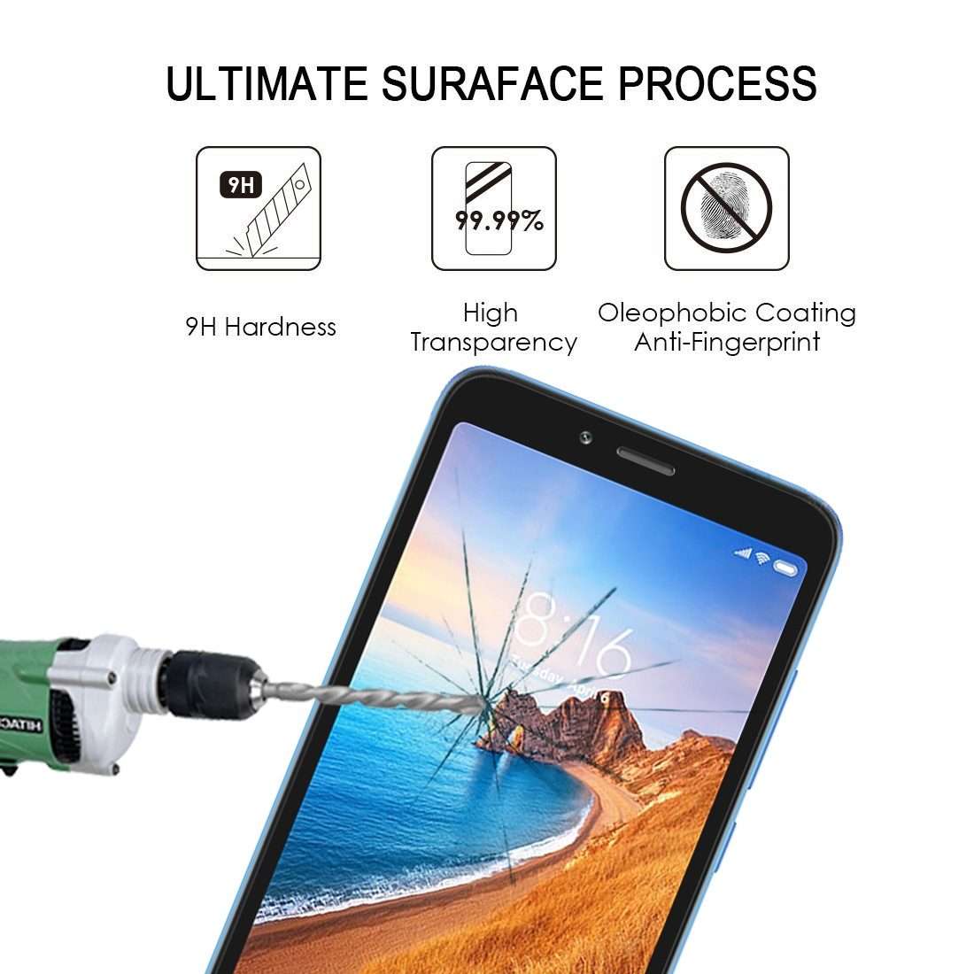 25 PCS Full Glue Full Cover Screen Protector Tempered Glas ... for Xiaomi Redmi 6 Pro / MI A2 lite