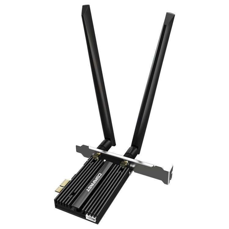 COMFAST CF-AX181 PRO 3000Mbps Tri-band + Bluetooth 5.2 Wireless WiFi6E PCI-E Network Card with Hea