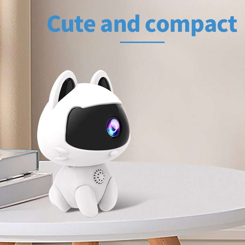 K9 Cute Pets Smart Home Camera, Support Night Vision & Two-way Voice & Motion Detection (White)
