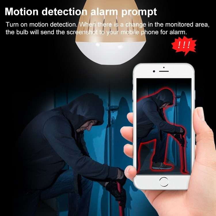 DP3 1.3 Megapixel Panoramic Universal Light Bulb Camera Mobile Phone Remote Installation Home Netw