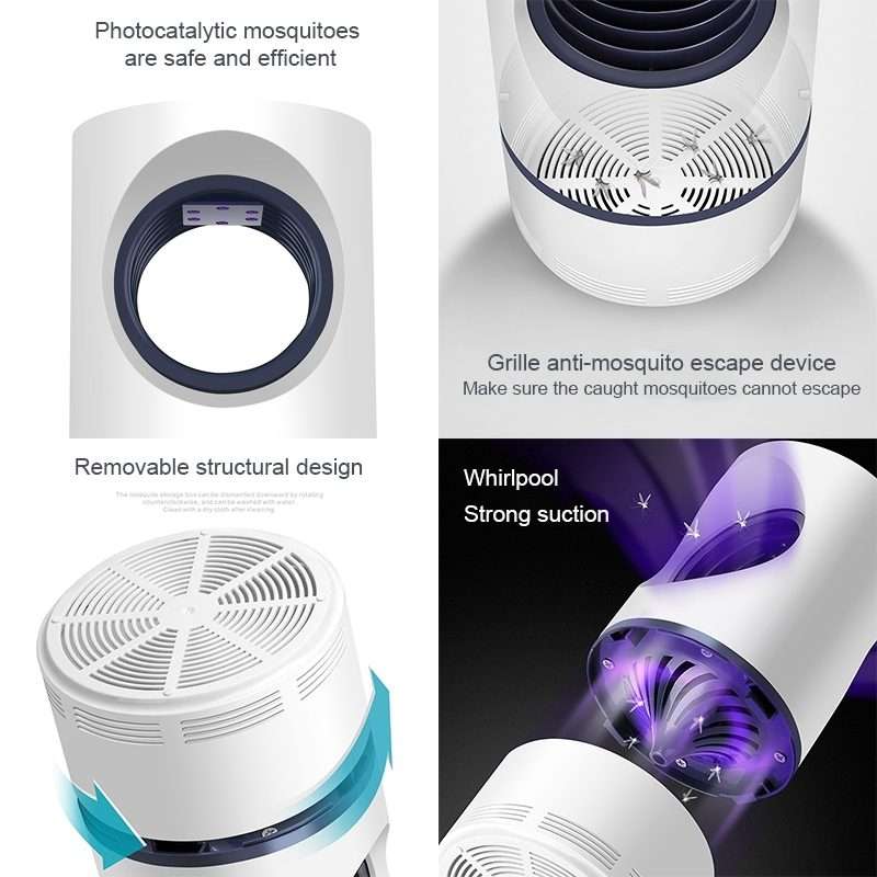 188 5W DC 5V 1A Cylindrical Type USB Photocatalyst Mosquito Killer Light Fly Killer Repellent, Siz