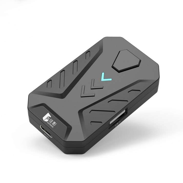 GAMWING MIX Portable Bluetooth 4.0 Keyboard Mouse Converter Eating Chicken Game Auxili ... (Black)