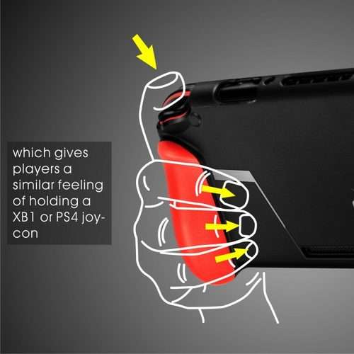 TPU Shell Handle Grip with Game Card Slot Anti-Shock Cover Silicone Case for Nintendo Switch, with