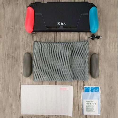TPU Shell Handle Grip with Game Card Slot Anti-Shock Cover Silicone Case for Nintendo Switch, with