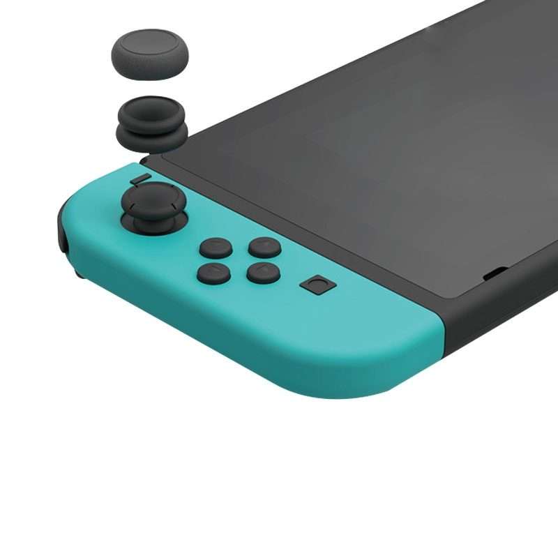 Left + Right Gamepad Rocker Cap Button Cover for Switch(Black)