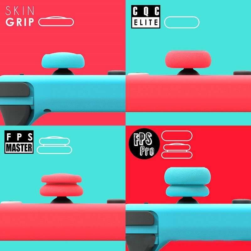 Left + Right Gamepad Rocker Cap Button Cover for Switch(Red)