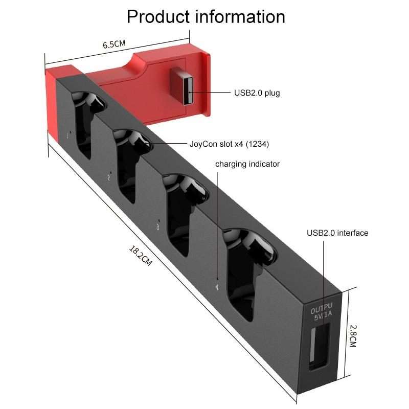 iPega PG-9186 Game Controller Charger Charging Dock Stand Station Holder with Indicator for Ninten
