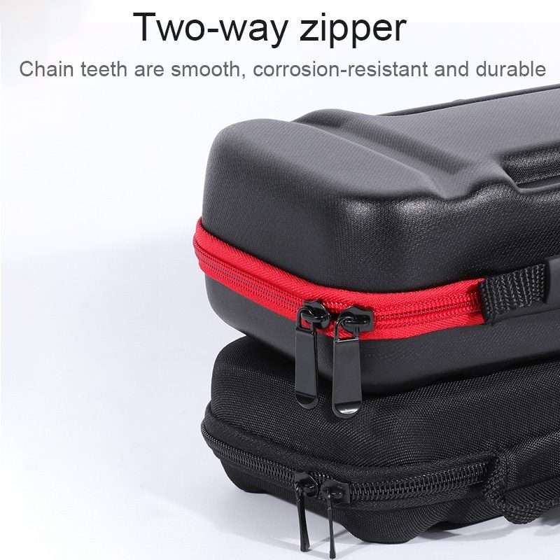 Portable EVA Storage Bag Protective Case Handbag with Holder Function for Nintendo ... (Black Red)