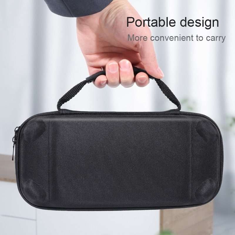 Portable EVA Storage Bag Protective Case Handbag with Holder Function for Nintendo ... (Black Red)