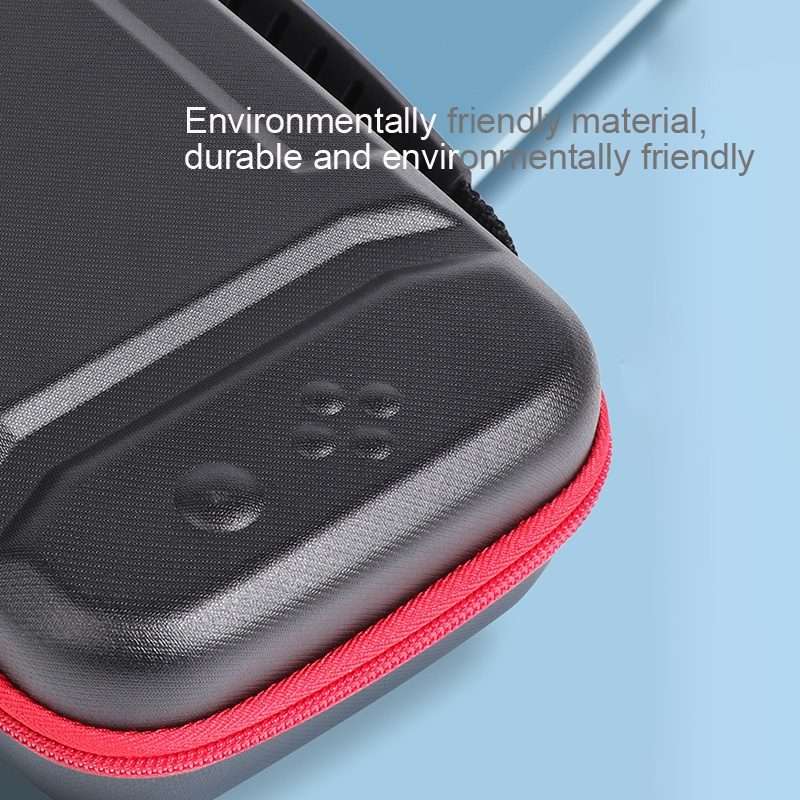 Portable EVA Storage Bag Protective Case Handbag with Holder Function for Nintendo ... (Black Red)