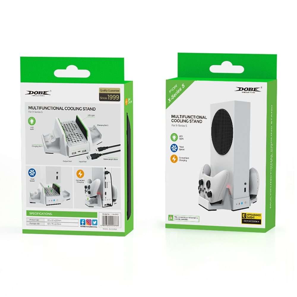 DOBE TYX-0663 Multi-function Cooling Base with Dual Battery Handle Charger For XBOX Series S