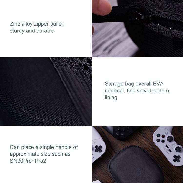 8Bitdo Gamepad Storage Bag for SN30 PRO 2 / SN30 PRO+(Black)
