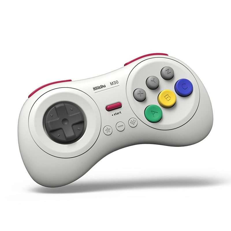 8BitDo M30 Bluetooth Gamepad for Nintendo Switch, Mac OS, Android, Steam, Windows (White)