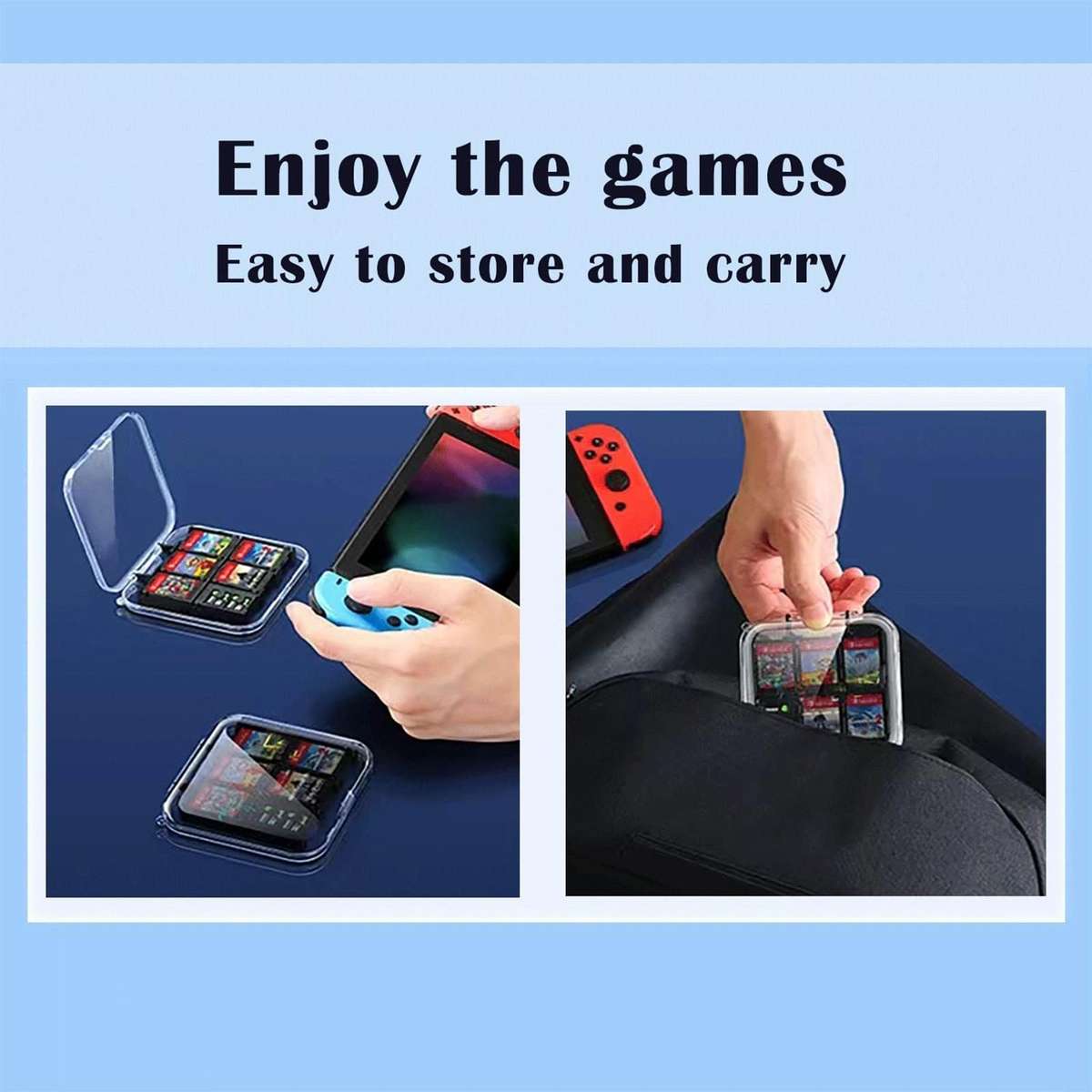 12 in 1 Box Memory Card Holder Box for Nintendo Switch(Transparent)