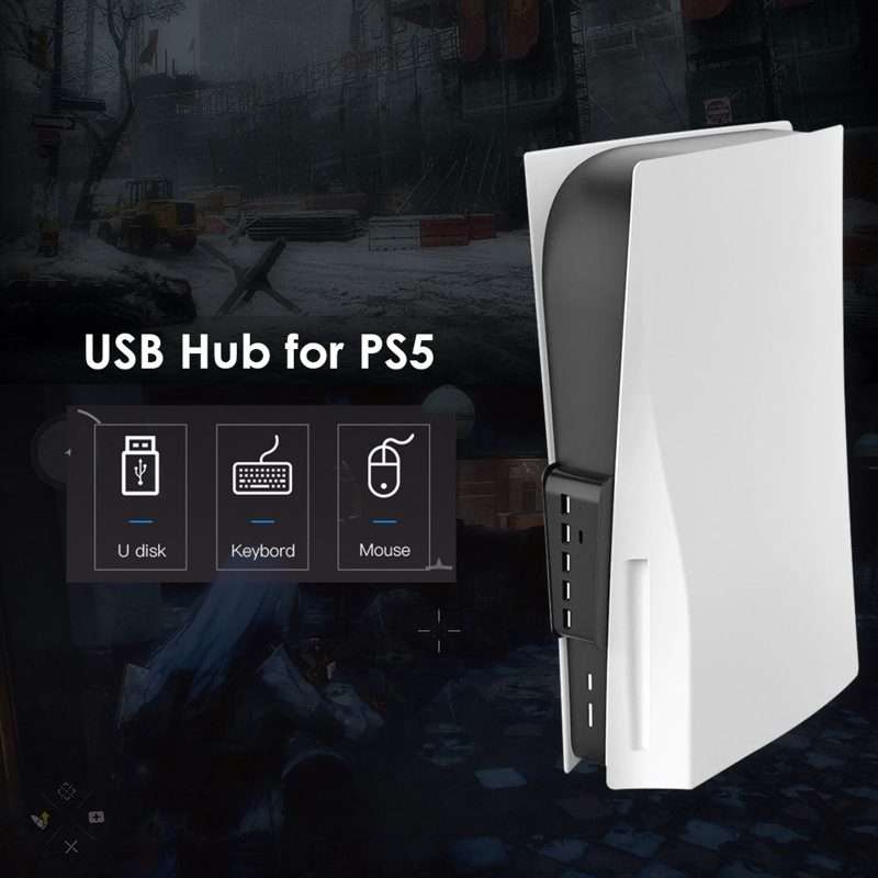 KJH P5-008 6 in 1 USB Splitter Expander Hub Adapter For PS5