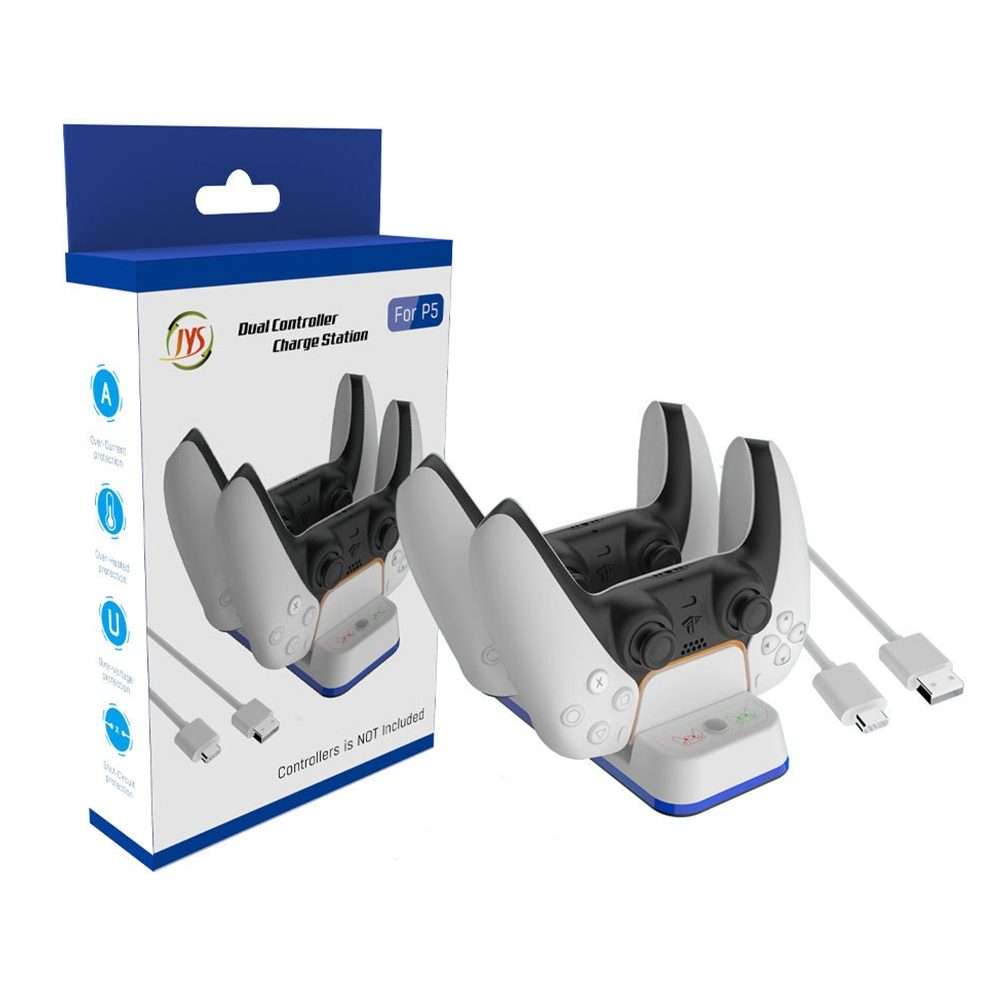 JYS P5116 Wireless Handle Dual Charging Station with Indicator Light For PS5