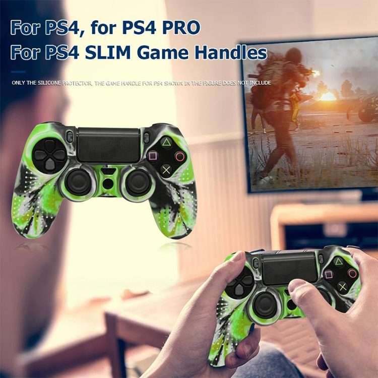 Non-slip Silicone Protective Case for Sony PS4(Red + Black)