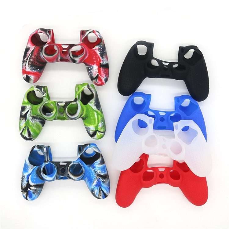 Non-slip Silicone Protective Case for Sony PS4(Red + Black)