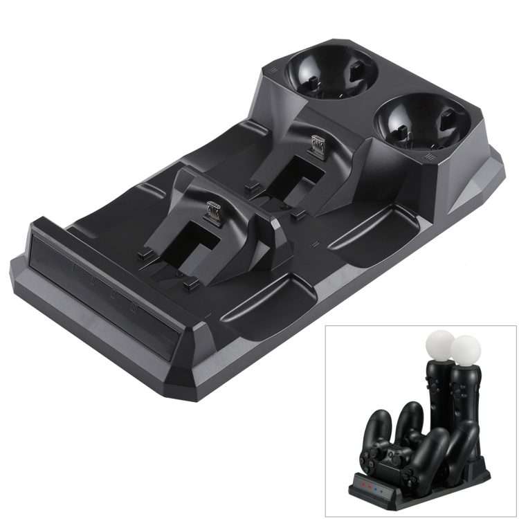 4 in 1 Charger USB Charging Dock Station Stand with LED Indicator for Playstation PS4 Controller &