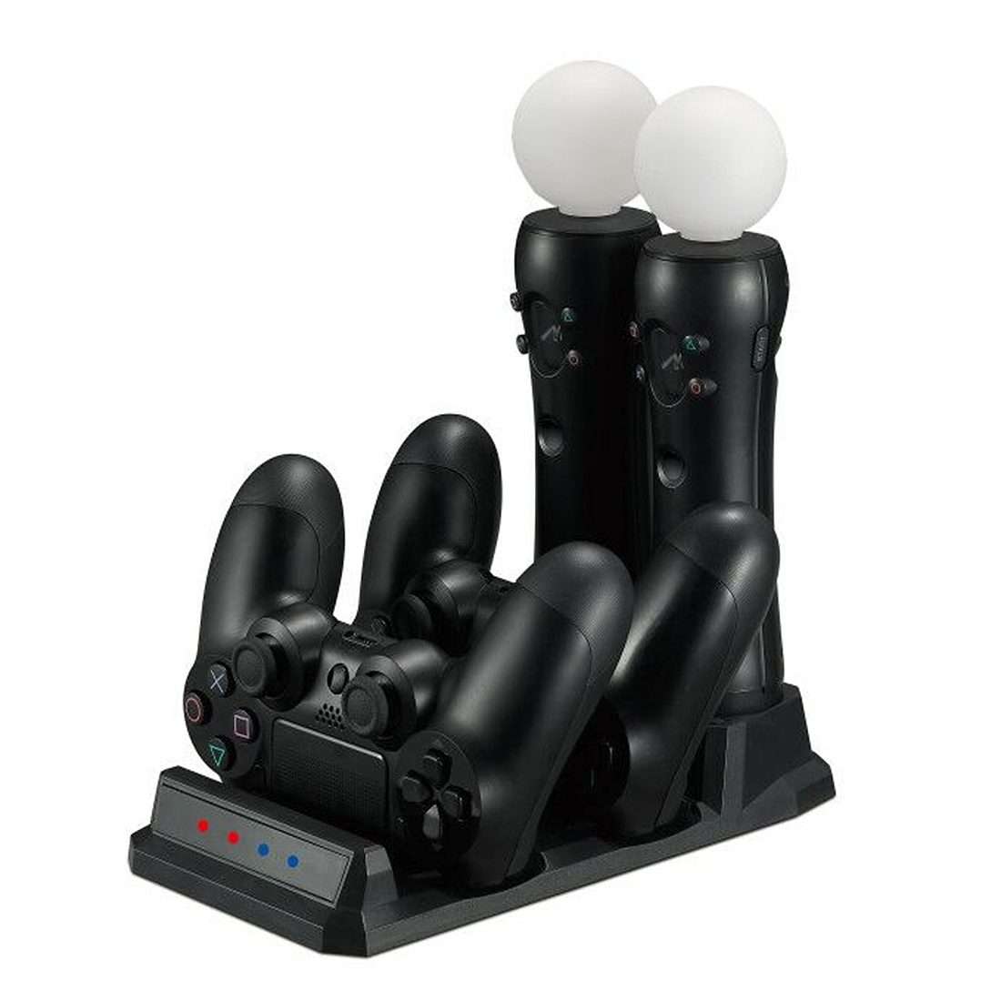 4 in 1 Charger USB Charging Dock Station Stand with LED Indicator for Playstation PS4 Controller &
