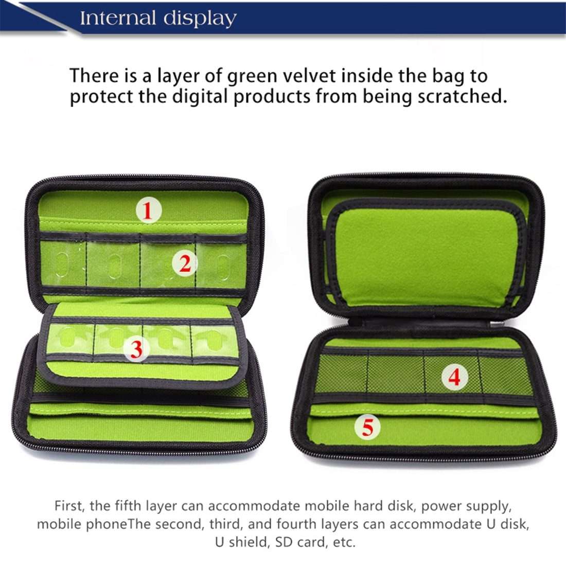 GUANHE GH1316 Waterproof Portable EVA Storage Bag(Black)