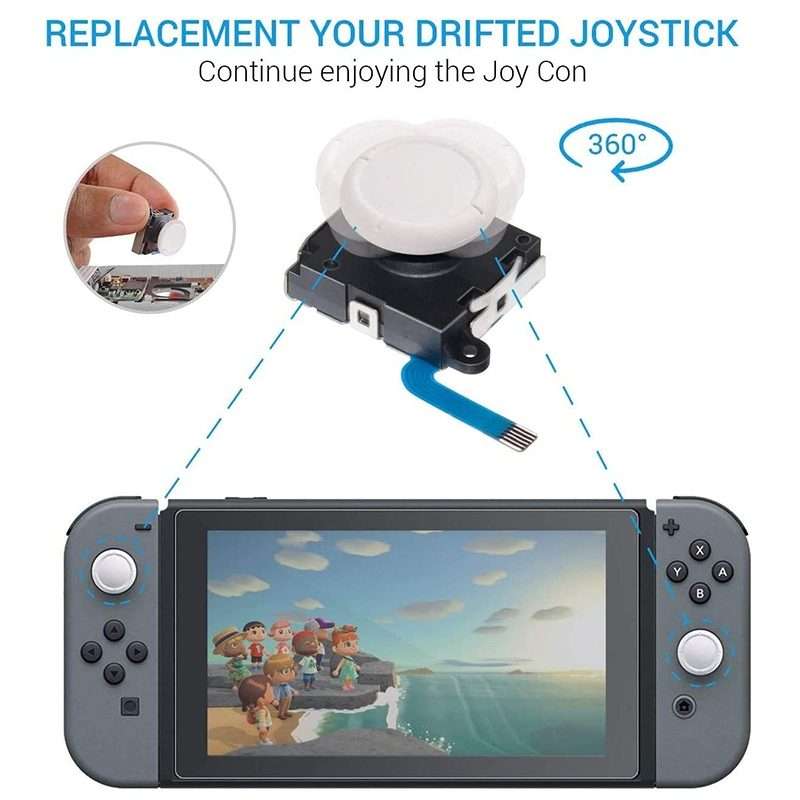 Game Console 3D Left Right Interoperability Rocker Remote Sensing Joystick for Nintendo ... (Blue)