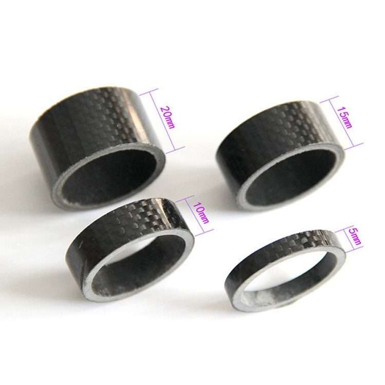 Bicycle Front Fork Headset Carbon Fiber Gasket Stem Wrist Backing Ring 3K Carbon Fiber 5 / 10 / 15