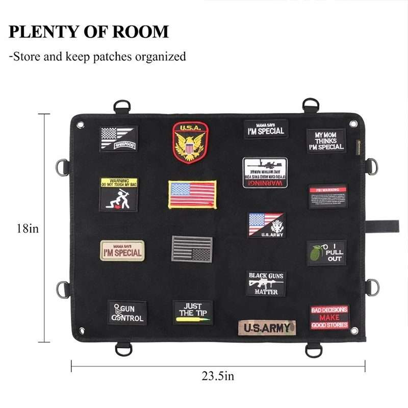 KOSIBATE CL-126 Hook and Loop Fastener Badge Storage Board with Hook(Khaki)