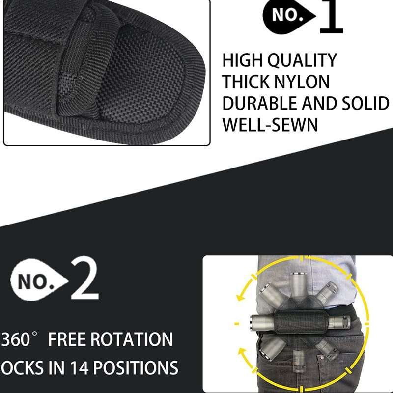 KOSIBATE H-133 Outdoor Hiking Nylon Flashlight Case (Khaki)